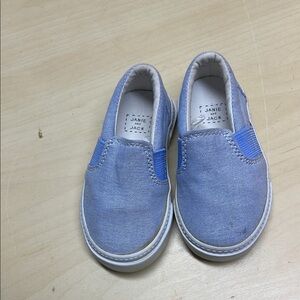 Janie and Jack Blue Canvas Slip-On Sneakers
